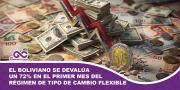 El boliviano se devalúa un 72% en el primer mes del régimen de tipo de cambio flexible