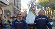 La Virgen de Urkupiña llega a la ciudad de Cochabamba como parte de las actividades de su festividad