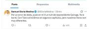 Doria Medina copia y pega un post de Tuto Quiroga; dice que fue un 'error de dedo'