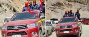 Denuncian que el gobernador Loza usó una camioneta presuntamente robada en Chile