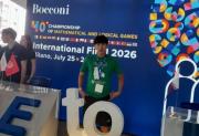 Aníbal Ricalde, el tarijeño que representó a Bolivia en campeonato internacional de matemáticas en Italia