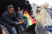 Presidente participa de la majestuosa entrada del Sr del Gran Poder