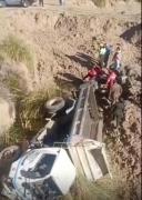 Dos heridos tras aparatoso accidente entre una motocicleta y una volqueta en la ruta Potosí–Uyuni