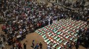 Entierran en Gaza a 112 integrantes de una misma familia