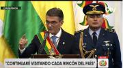 En su discurso, el presidente fustiga al MAS, resalta lo realizado en nueve meses y da seis anuncios