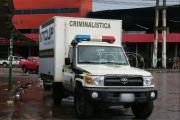 Unidad de criminalística de la Policía realiza pericias en la zona del incendio de la Feria Barrio Lindo