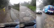 Daños en la ruta nueva Cochabamba – Santa Cruz, transportistas exigen reposición del asfalto