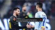 Cristiano Ronaldo abraza a Messi tras la muerte de su padre