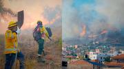 Nuevo incendio forestal se registra en el Parque Nacional Tunari y amenaza viviendas