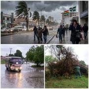 Frente frío golpea Santa Cruz con lluvia, poco transporte y caída de varios árboles
