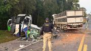 23 muertos deja choque entre un bus y un camión