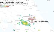 Dos fuertes terremotos afectaron a Costa Rica