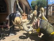 ¿Cómo es el trabajo meticuloso de restaurar las sirenas y la hidra para que vuelvan a El Arenal?