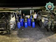 Tres hombres son aprehendidos en Villa Tunari por traslado irregular de sustancias químicas