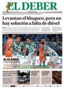Portadas de los periódicos de Bolivia del lunes 31 de agosto del 2026