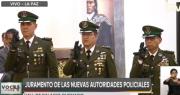 Presidente Paz releva a Sokol y posesiona a Álvarez como nuevo comandante policial