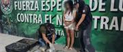 Hallan 10 paquetes de marihuana transportados en una maleta en la carretera al norte cruceño, hay una aprehendida