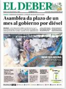 Portadas de los periódicos de Bolivia del jueves 10 de septiembre del 2026