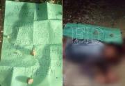 Asesinos dejan un cartel con amenazas junto al hombre acribillado y abandonado en un cementerio del Trópico de Cochabamba