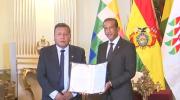 Camacho asume como embajador en Paraguay; promete impulsar Puerto Busch y la cooperación bilateral