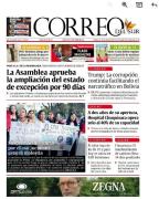 Portadas de los periódicos de Bolivia del jueves 17 de septiembre o del 2026