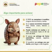 El Bono Pepe 2 dará Bs 750 en tres pagos bimensuales desde noviembre