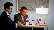 Paz encabeza reunión de gabinete de manera virtual desde EE.UU.