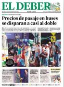 Portadas de los periódicos de Bolivia del martes 22 de septiembre del 2026