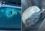 Aduana registra dos heridos y daños a vehículos tras ataque en la ruta Laja