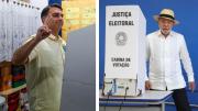 Flávio Bolsonaro y Lula da Silva votan en una jornada electoral pacífica y sin incidentes