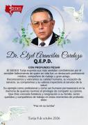 Fallece Etzel Arancibia, exdirector del Banco de Sangre de Tarija reconocido por su trayectoria