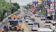 Alcaldía aplica micropavimento en la avenida Cristo Redentor