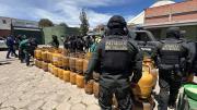 Decomisan unas 300 garrafas de GLP cerca de la terminal interprovincial de El Alto