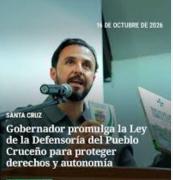 La Defensoría Departamental de los cruceños y cruceñas