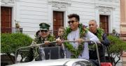 Sucre recibe como héroe al bicampeón mundial Conrrado Moscoso