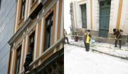 Parte de una cornisa del Palacio Quemado se desprende sin dejar heridos