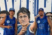 ¡El cariño no se borra! Los hinchas de Cruzeiro inmortalizan a Marcelo Martins en un mural