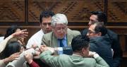 En medio de gritos y empujones, anuncian que Roberto Castro fue reelegido presidente de la Cámara de Diputados