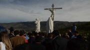 Entregan cuatro estaciones del Viacrucis  del Cristo de la Concordia
