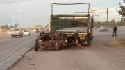 Un auto chocó contra un camión y provocó un accidente en cadena en el Acceso Sur