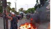 Cuatro detenidos y moto quemada en control vehicular en Quilmes