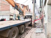 Potosí: Un camión frigorífico provoca alarma al estrellarse