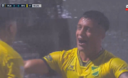 VIDEO.- El emocionante primer gol del exGimnasia Matías Miranda, bajo la lluvia