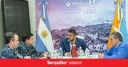 Walter Vuoto recibió a las autoridades del rompe hielos Ara Almirante Irizar