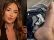 Pisó un pantalón que había dejado tirado en el piso y oyó un crujido espantoso
