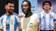 ¿Messi, Pelé o Maradona? Una revista dijo quién es el mejor de la historia