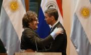 Milei viajó a Paraguay y mostró sintonía con Peña