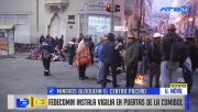 Mineros cooperativistas bloquean el centro de La Paz y exigen reunión con el presidente Arce