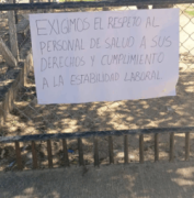 Hospital en crisis: trabajadores protestan por falta de contratos. (16:45)