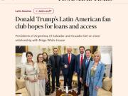 El Financial Times calificó a la Argentina de Milei como parte de “un club de fans” de Donald Trump